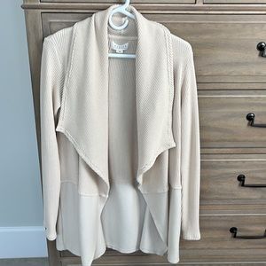 Velvet by Graham&Spencer Womens Waffle Knit Open Cardigan Sweater